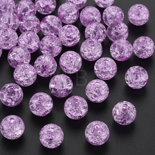 Transparent Crackle Acrylic Beads MACR-S373-66C-N06-1