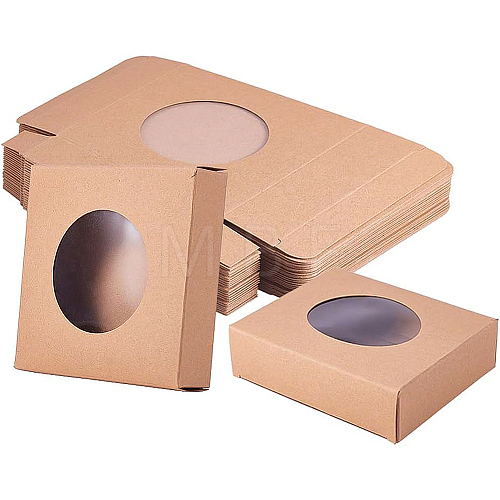 Foldable Kraft Paper Boxes CON-WH0068-63A-1