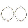 Natural Spiral Shell Pendant Necklaces NJEW-JN05179-4