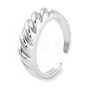 Rack Plating Brass Open Cuff Ring for Women RJEW-Z059-02P-01-1