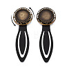 Alloy & Iron Bookmark Cabochon Settings PALLOY-N184-05AB-4