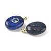 Natural Lapis Lazuli & Cubic Zirconia Pendants G-Z076-01G-21-2