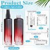14Pcs Rectangle Gradient Glass Spray Bottle AJEW-GO0005-86-2