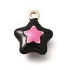 Brass Enamel Charms KK-R212-16G-02-1