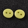 2-Hole Flat Round Resin Sewing Buttons for Costume Design BUTT-E119-20L-15-2