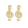 Brass Micro Pave Clear Cubic Zirconia Pendants CU-L277-02G-1