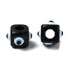 Resin Evil Eye European Beads RESI-A021-13-1