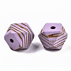 Painted Natural Wood Beads WOOD-T021-52C-07-2