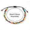 Adjustable Dyed Natural Imperial Jasper Cuboid Braided Bead Bracelets for Women SW5037-7