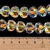 Electroplate Transparent Glass Beads Strands X-EGLA-B012-AB01-5