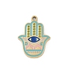 304 Stainless Steel Enamel Pendants STAS-I325-104D-G-1