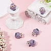 5Pcs Opaque Resin Pendants RESI-TADJ0001-26B-4