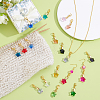32Pcs 16 Colors Glass Pendant Decorations HJEW-BC00113-4