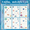 6 Sheets 3 Style Body Art Tattoos Stickers DIY-CP0007-38-2