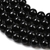 Natural Black Tourmaline Beads Strands G-E444-27-12mm-5
