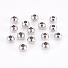 Tarnish Resistant 304 Stainless Steel Smooth Round Spacer Beads X-STAS-M006-01D-1