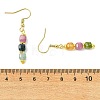 Natural Tourmaline Dangle Earrings EJEW-JE07308-01-5