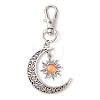 4Pcs Moon & Sun Alloy Pendant Decorations HJEW-JM01596-2