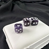 Natural Amethyst Classical 6-sided Dice DJEW-PW0009-019M-1
