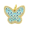 Brass Micro Pave Clear Cubic Zirconia Pendants KK-R159-15G-02-1