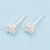 925 Sterling Silver & Clear Cubic Zirconia Stud Earrings STER-T008-70S-01-1