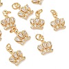 SHEGRACE Brass Micro Pave Cubic Zirconia Pendants XGRQ3D355-516G-1