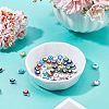 SUPERFINDINGS 48Pcs 8 Colors 925 Sterling Silver Plated Brass Enamel Connector Charms FIND-FH0004-07-2