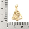 Rack Plating Brass Micro Pave Clear Cubic Zirconia Pendants KK-B093-16G-3