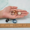 4 Colors Stainless Steel Grooved Finger Ring Settings STAS-TA0001-26D-6