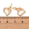Brass Micro Pave Clear Cubic Zirconia with Shell Charms CU-CBAEC99-21G-3