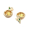 10Pcs Brass Micro Pave Cubic Zirconia Pendants KK-BBC0004-76-2