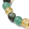 8mm Round Natural African Turquoise(Jasper) & Green Aventurine BJEW-JB10625-01-3