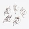 Alloy Tropical Parrot Pendants EA10187Y-AS-2