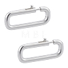 2Pcs 925 Sterling Silver Spring Ring Clasps STER-WR0001-08-1