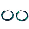 Cellulose Acetate(Resin) Half Hoop Earrings KY-S163-370-4
