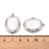 304 Stainless Steel Pendant Cabochon Settings STAS-T067-17P-3