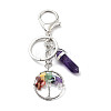 Natural & Synthetic Mixed Gemstone Keychain KEYC-M022-03-2