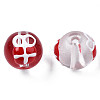 Transparent Glass Enamel Beads GLAA-N049-027-1