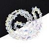 Electroplate Transparent Glass Beads Strands EGLA-N057-09A-01-2