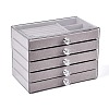 5-Tier PET Plastic Jewelry Storage Drawer Boxes CON-N016-01B-1