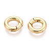 Brass Spring Gate Rings KK-T078-20G-01-2