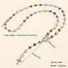 Stainless Steel Enamel Colorful Evil Eye Rosary Bead Necklaces RA8373-2-2