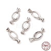 Rhodium Plated 925 Sterling Silver Key Clasps STER-F037-140P-1
