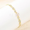 Alloy Rhinestone Slider Bracelets BJEW-A156-06G-1