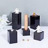 5Pcs 5 Styles Square Transparent Acrylic Jewelry Display Pedestals ODIS-FG0001-66-5