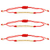 3Pcs Plastic Beads Braided Bead Bracelets CF6831-2-1