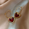 Alloy Enamel Hoop Earrings FS-WG9C10F-01-3