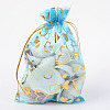 Heart Printed Organza Bags OP-R022-13x18-01-1