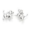 Tibetan Style Alloy Puppy Pendants TIBEP-Q076-065AS-RS-2