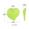 Transparent Frosted Acrylic Leaf Charms FACR-YW0001-06B-3